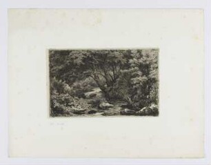 Bach mit zwei Bäumen, aus: "Sechs Landschaften, nach der Natur bei Dampierre radiert"