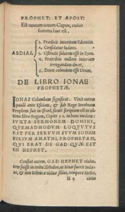 De Libro Ionae Prophetae.