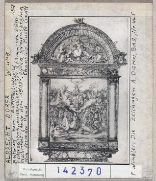 Albrecht Dürer: Entwurf zu einem Allerheiligenbild. Chantilly, Musée Condée