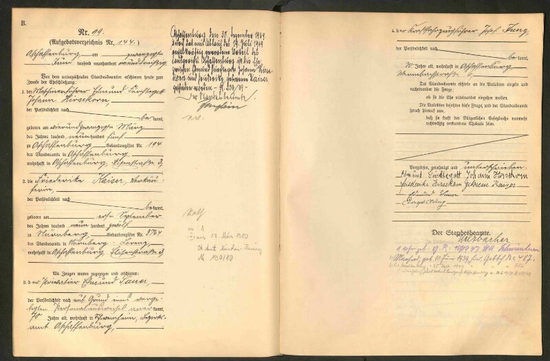 Standesamtsbuch der Stadt Aschaffenburg: Eheschließungen 252/1930 - 130/1931