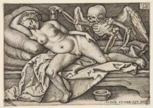 Der Tod und die schlafende Frau