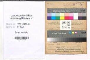 Entnazifizierung Arnold Suer, geb. 01.10.1878 (Buchbinder)
