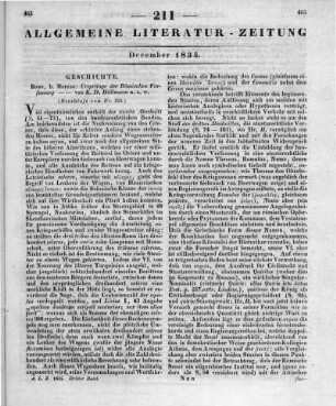 Hüllmann, K. D.: Ursprünge der römischen Verfassung. Bonn: Marcus 1835 (Beschluss von Nr. 210.)