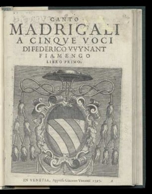 Federico Wynant: Madrigali a cinque voci. Canto