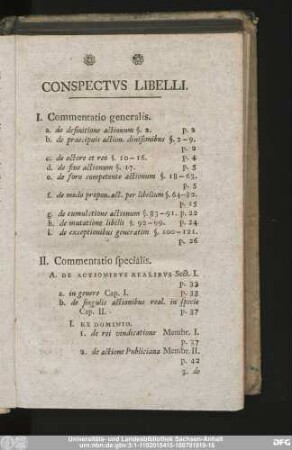 Conspectus Libelli.