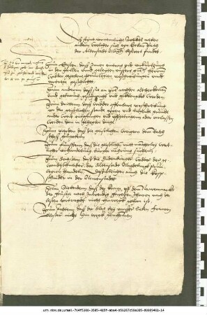 Der Rat der Altstadt Magdeburg erhebt vor Kardinal Albrecht als Erzbischof von Magdeburg Beschwerden unter anderem gegen den Magdeburger Klerus (Seiten: 74r-v)