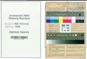 Entnazifizierung Heinrich Kleinholz , geb. 19.01.1897 (Maler)