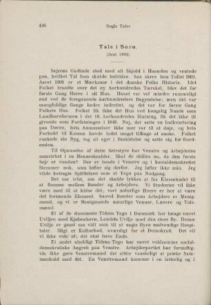 Tale i Sorø. (Juni 1902)