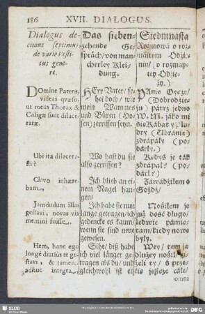 Dialogus decimus septimus, de vario Vestitus genere