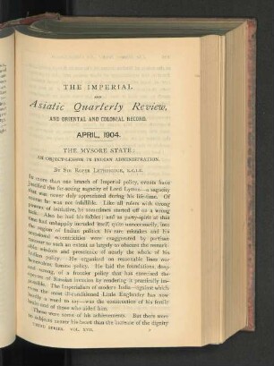 Vol. XVII, Nr. 34. April, 1904.