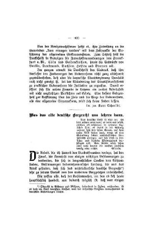 Was das alte deutsche Bergrecht uns lehren kann