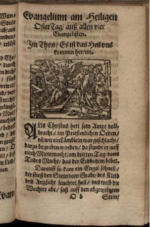 Evangelium am Heiligen OsterTag/ auß allen vier Evangelisten