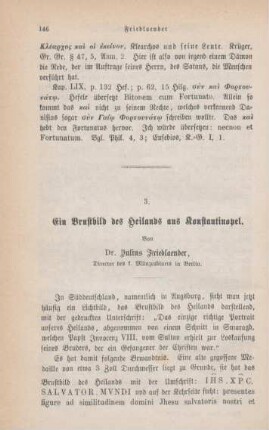 146-148 Ein Brustbild des Heilands aus Konstantinopel