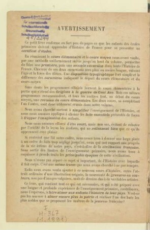 Avertissement