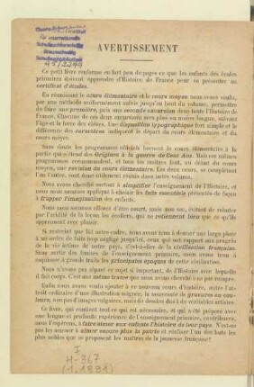 Avertissement