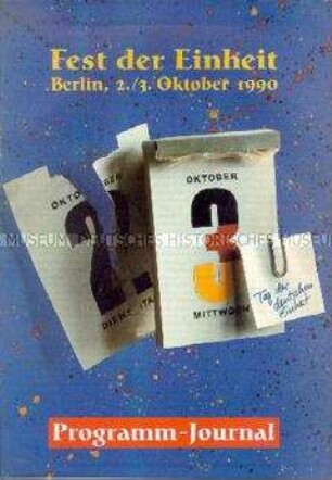 Programmheft zum Tag der deutschen Einheit in Berlin