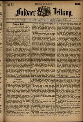 Ausgabe vom Mittwoch, den 09. April 1884.