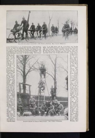 Vom Kriegsschauplatz in Russisch=Polen: Eine Radfahrer=Abteilung.