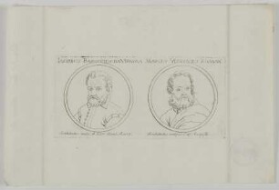 Doppelbildnis des Iacobus Baroccius da Vignola und des Marcus Vitruvius Roman
