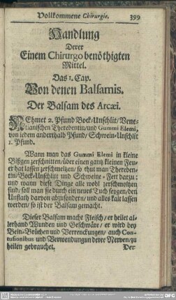 Handlung Derer Einem Chirurgo benöthigten Mittel