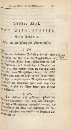 Vierter Titel. Vom Erkenntnisse