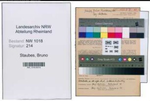 Entnazifizierung Bruno Staubes , geb. 14.05.1888 (Schmied)