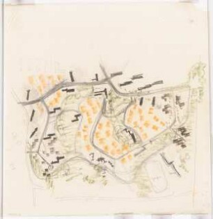 Grünflächen an der Siedlung der Chemischen Werke Hüls (CWH), Marl: Lageplan