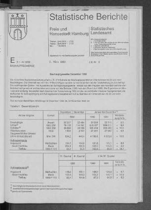 Bauhauptgewerbe Dezember 1992 : Lfd. Nr. 9