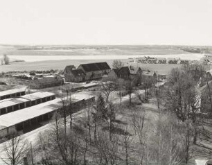Wermsdorf, Ortsteilansicht, Blick vom Wasserturm nach Südsüdost