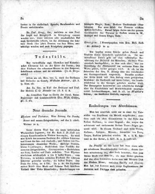 Entdeckungen von Alterthümern.