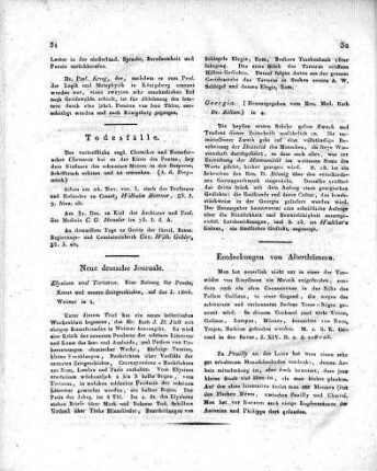 Entdeckungen von Alterthümern.