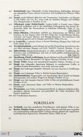 Porzellan (Nr. 246-280)