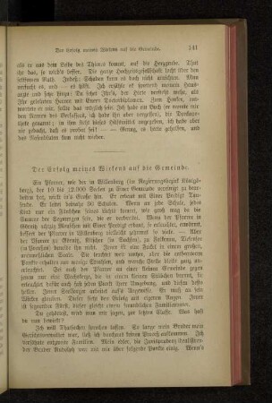 Der Erfolg meines Wirkens auf die Gemeinde.