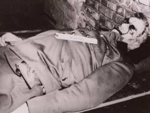 Hauptkriegsverbrecher Wilhelm Keitel nach Vollstreckung des Urteils
