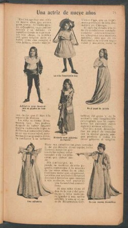 Una actriz de nueve años