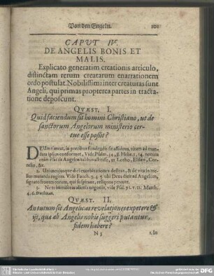 Caput IV. De Angelis Bonis Et Malis