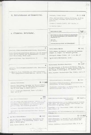10. Bibliothekswesen und Dokumentation