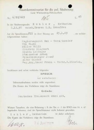 Kohler, Katharina