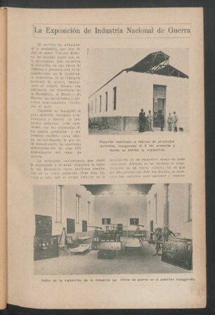 La Exposición de Industria Nacional de Guerra