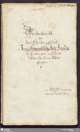 Grubenbericht von dem Grubengebäude Jung Himmlisch Heer Fundgr. in Freyberger- und deren Hohenbirckner Refier gelegen - 17.6375 4.
