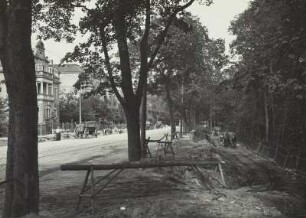 Bautzner Straße : Dresden, Bautzner Straße, Verbreiterung der Straße nahe der Saloppe
