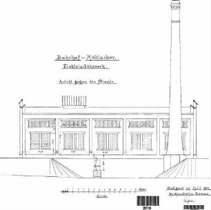 Mühlacker: Nebengebäude Elektrizitätswerk Straßenansicht