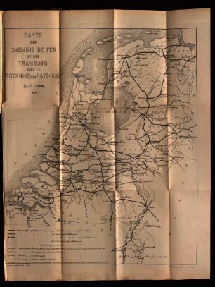 Carte des chemins de fer et des tramways dans le royaume des Pays-Bas