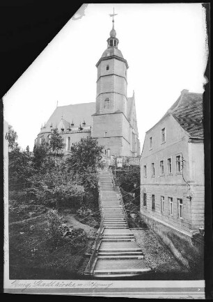 Penig. Stadtkirche m. Aufgang