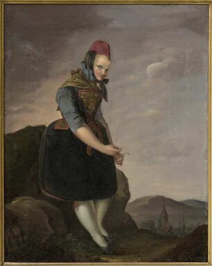 Mädchen in Schwälmer Tracht
