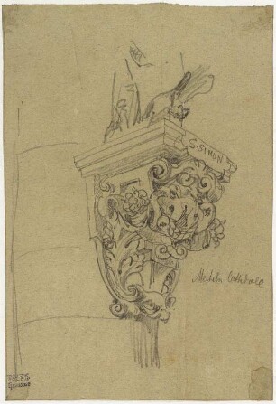 Kathedrale zu Mecheln, Postament des hl. Simon