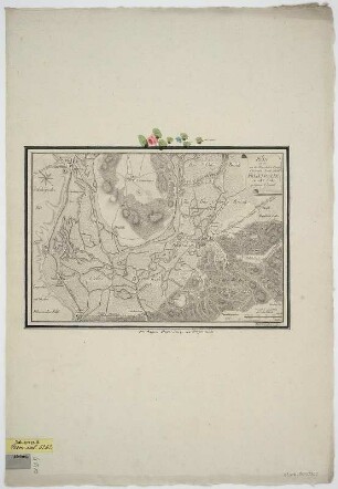 Umgebungskarte von Freienwalde an der Oder, 1:45 000, Kupferstich, 1779