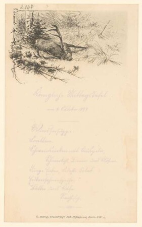 Menükarte : Königl. Mittagstafel