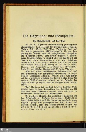 Die Nahrungs- und Genußmittel