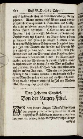 Das Zehende Capitel. - Das Fünffzehende Capitel.